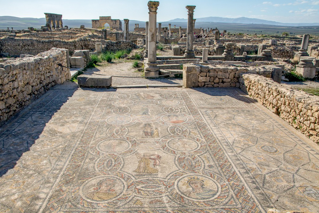 Volubilis an archaeological site near the city of Meknes, Morocco